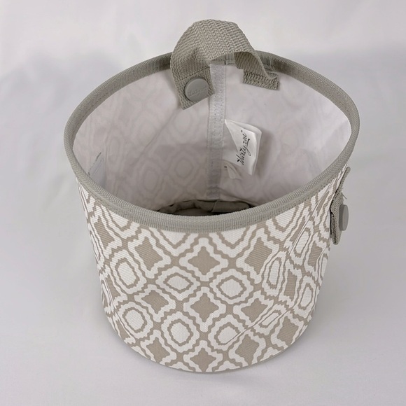 Thirty-one Oh Snap Mini Storage Bin Perfect Pendant Taupe White - Picture 1 of 10